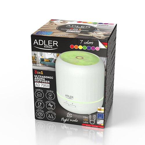 Kvapų difuzorius drėkintuvas ADLER AD 7968 USB 3in1 - 6