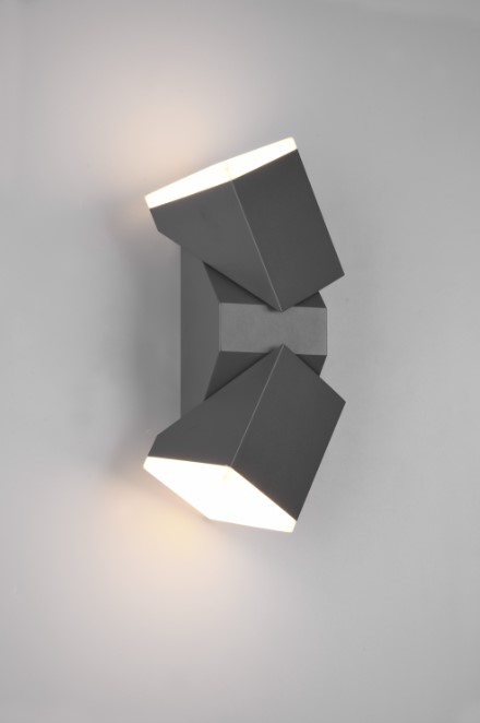 Sieninis LED lauko šviestuvas TRIO Avon, IP54, 7W, 3000 K, 2 x 800 lm, antracito sp, h28 cm-1