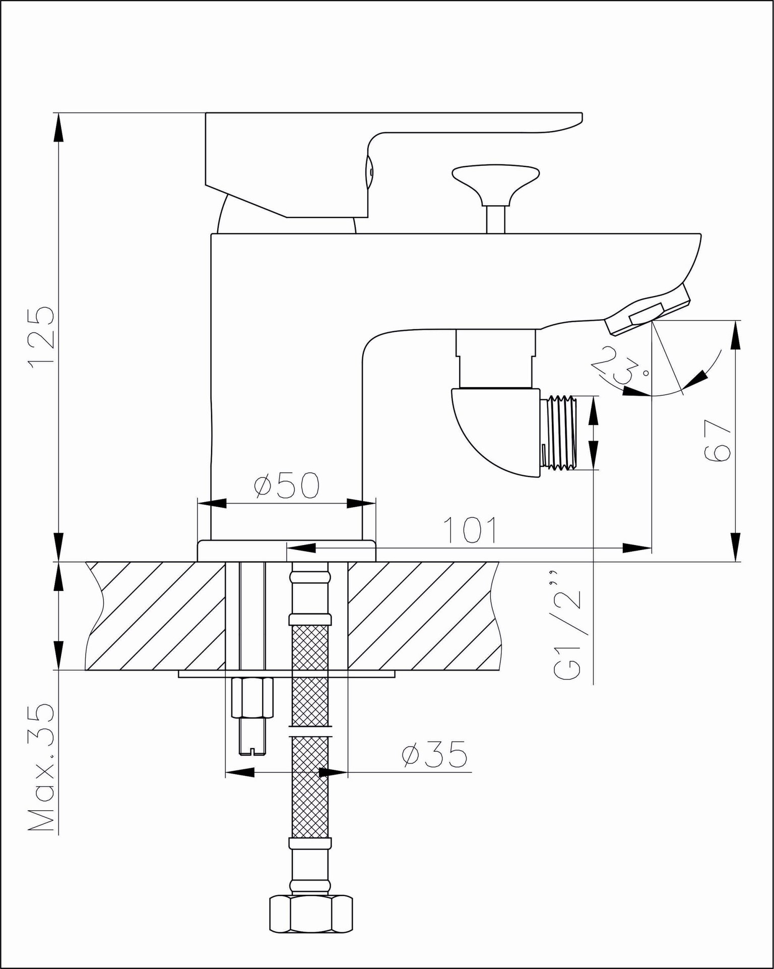 Maišytuvas praustuvui B112-1B - 2