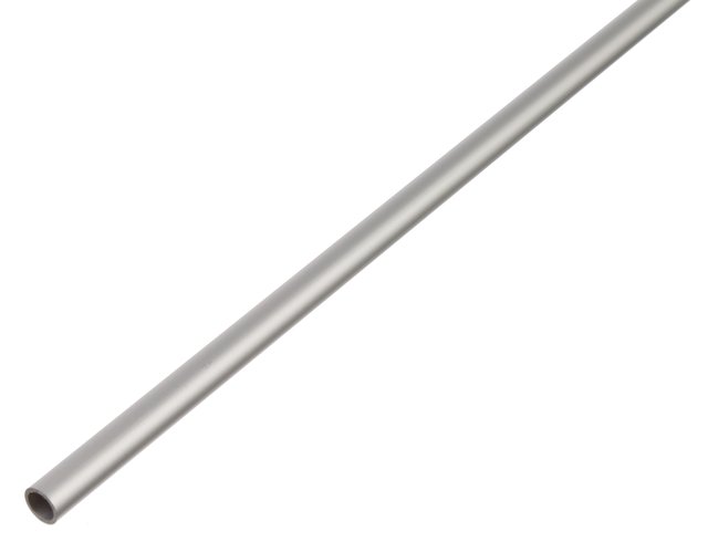 Aliumininis apvalus profiliuotis, anoduotas, sidabrinės sp., 473433, Ø10 x 1,0 x 1000 mm