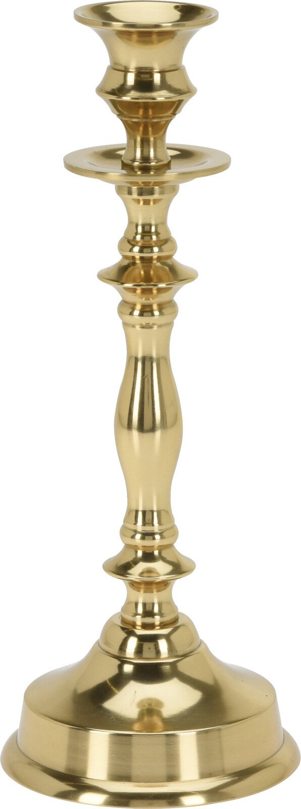 Metalinė žvakidė, auksinės sp., 26,5 cm